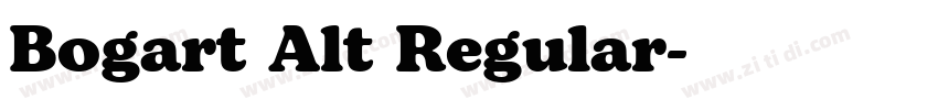 Bogart Alt Regular字体转换